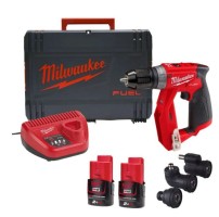 Milwaukee M12 FUEL FDDXKIT-202X 12v 4-In-1 Installation Drill Driver Inc 2 x 2.0Ah Batteries